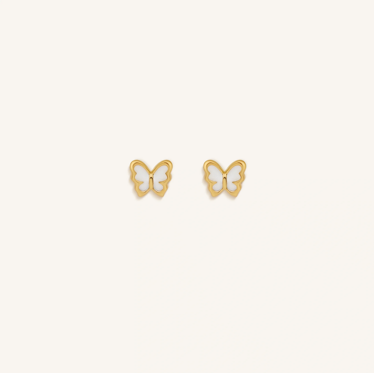 Pure Awakening White Butterfly Earrings