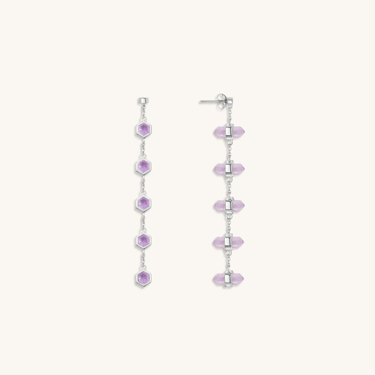 Overall Wellbeing - Amethyst Earrings