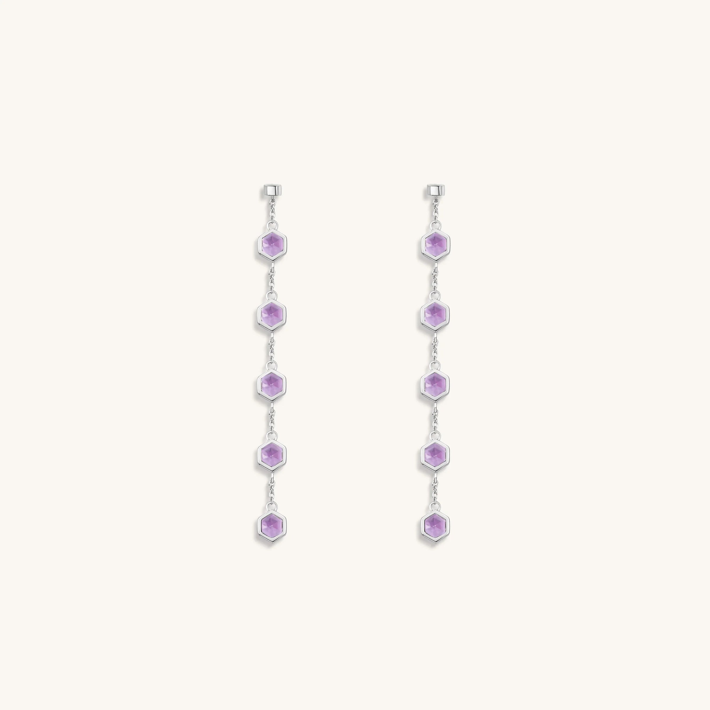 Overall Wellbeing - Amethyst Earrings