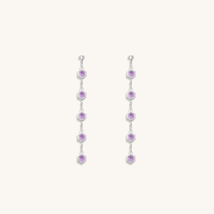 Overall Wellbeing - Amethyst Earrings