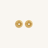 Unity Flow Coin Stud Earrings