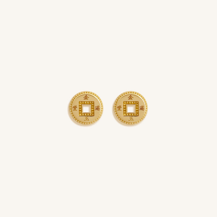 Unity Flow Coin Stud Earrings