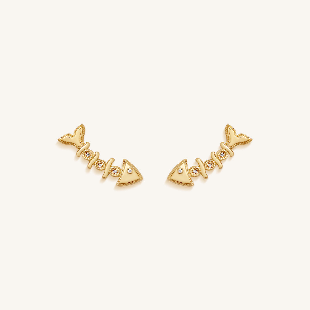 Abundant Flow Fish Stud Earrings