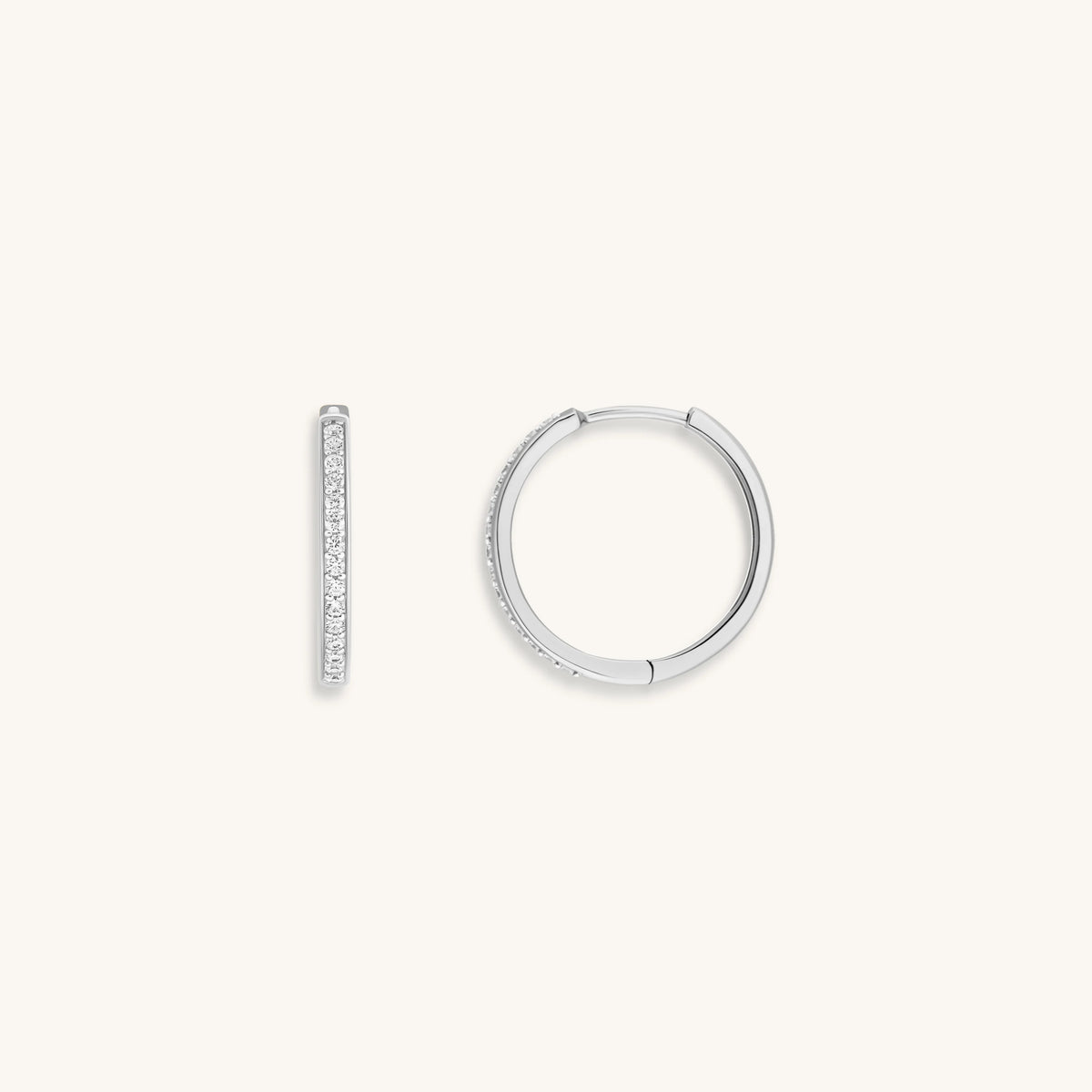 Sparkling Soul - Silver Hoop Earrings