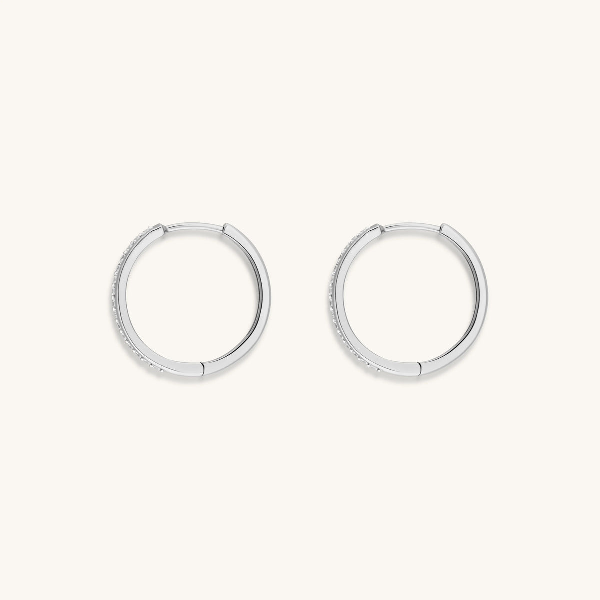 Sparkling Soul - Silver Hoop Earrings