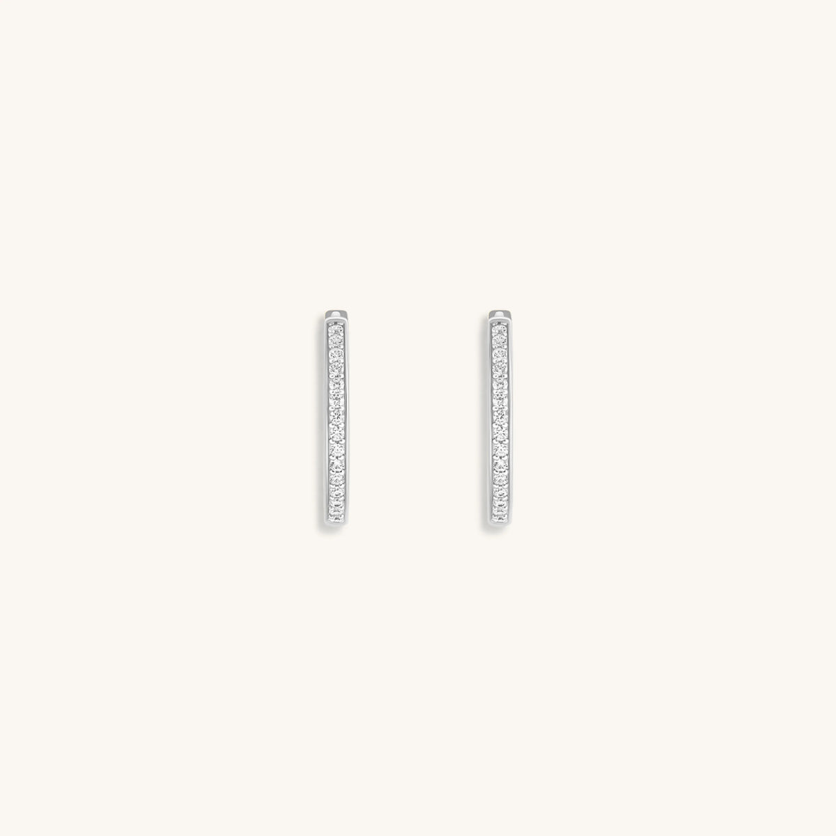 Sparkling Soul - Silver Hoop Earrings