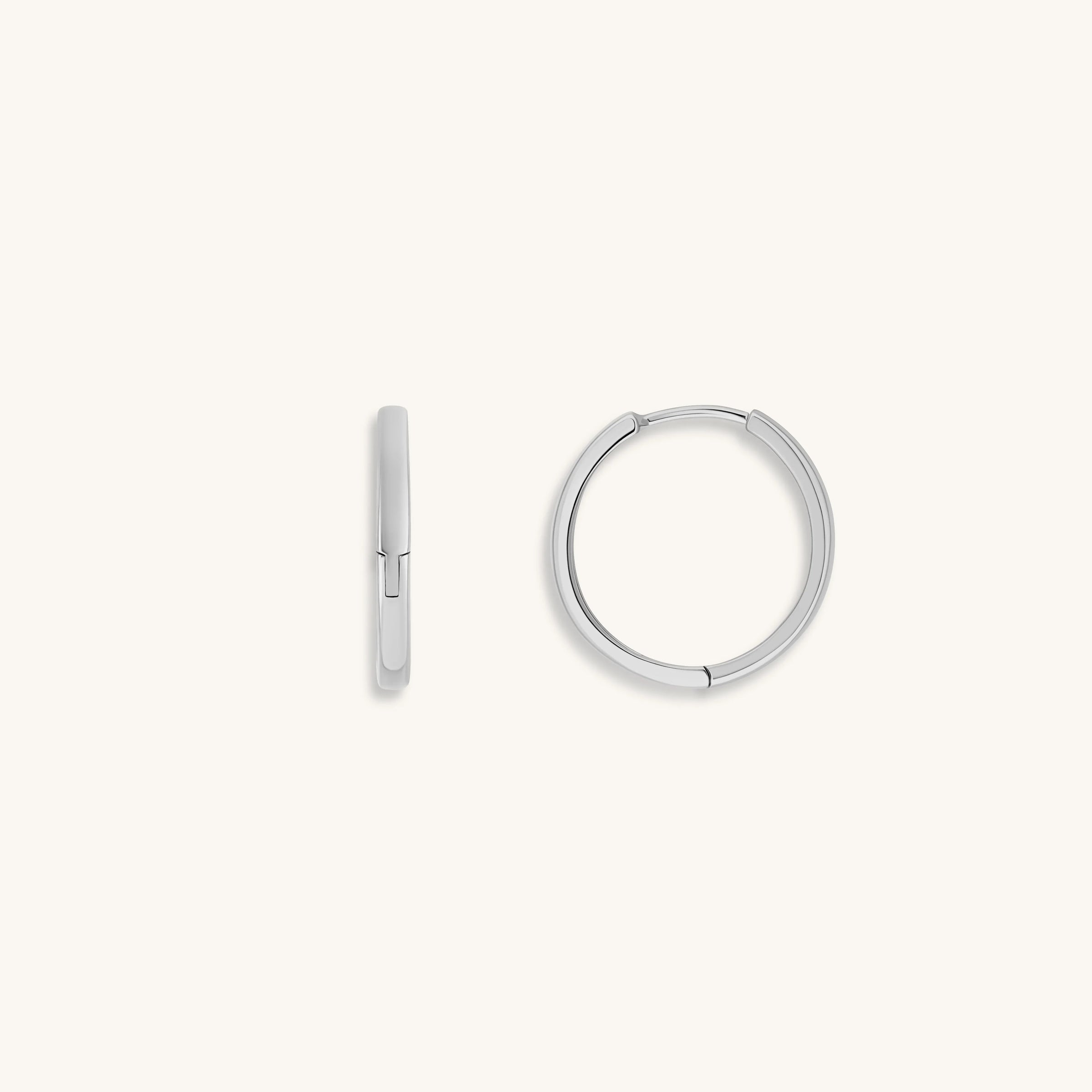 Flow of Energy - Silver Hoop Earrings