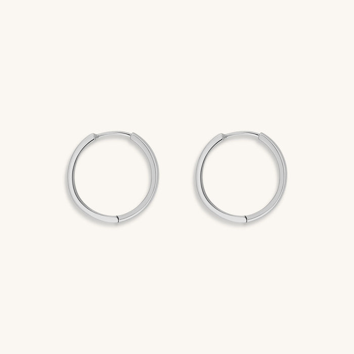 Flow of Energy - Silver Hoop Earrings