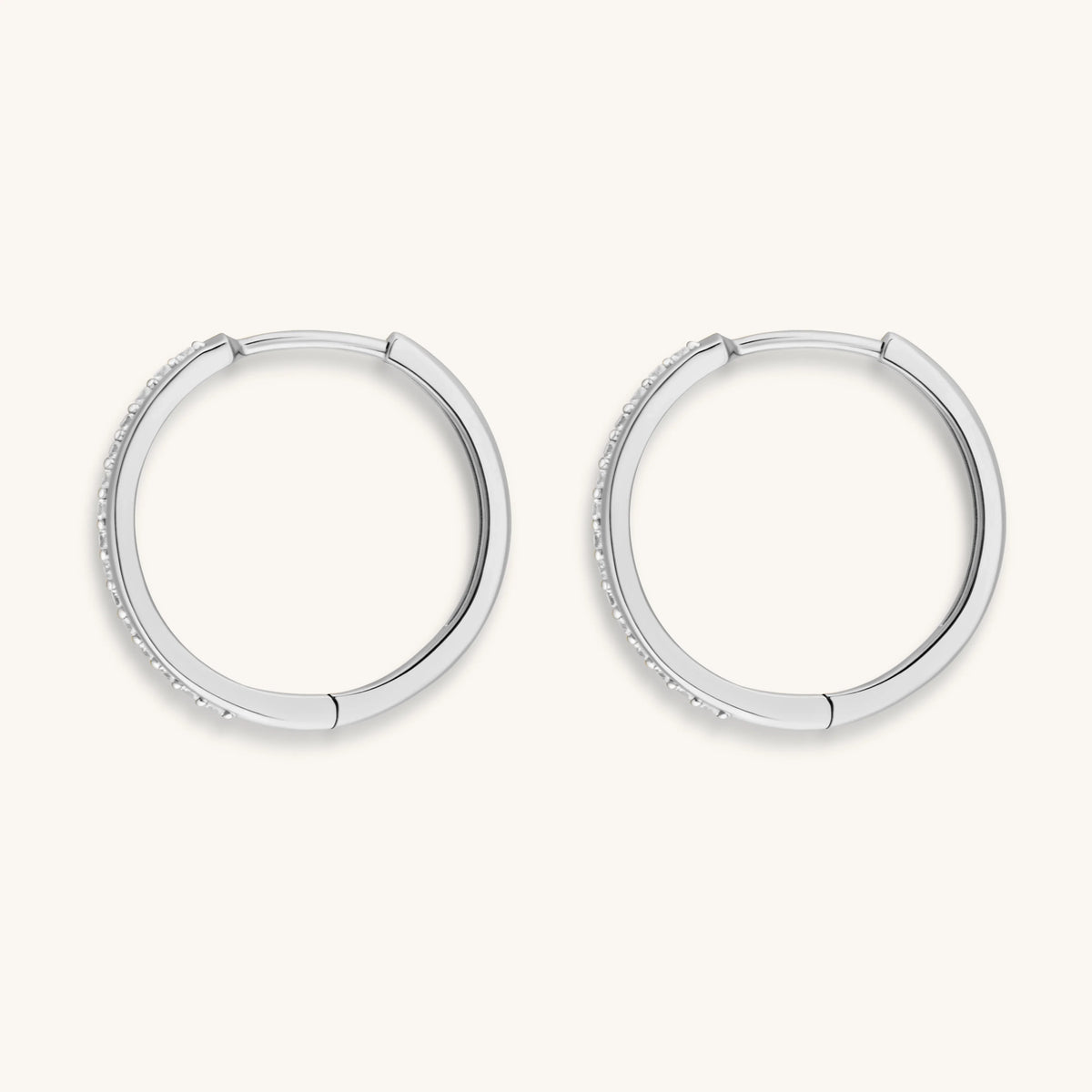 Wheel of Stars - Silver Hoop Earrings