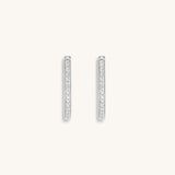 Wheel of Stars - Silver Hoop Earrings