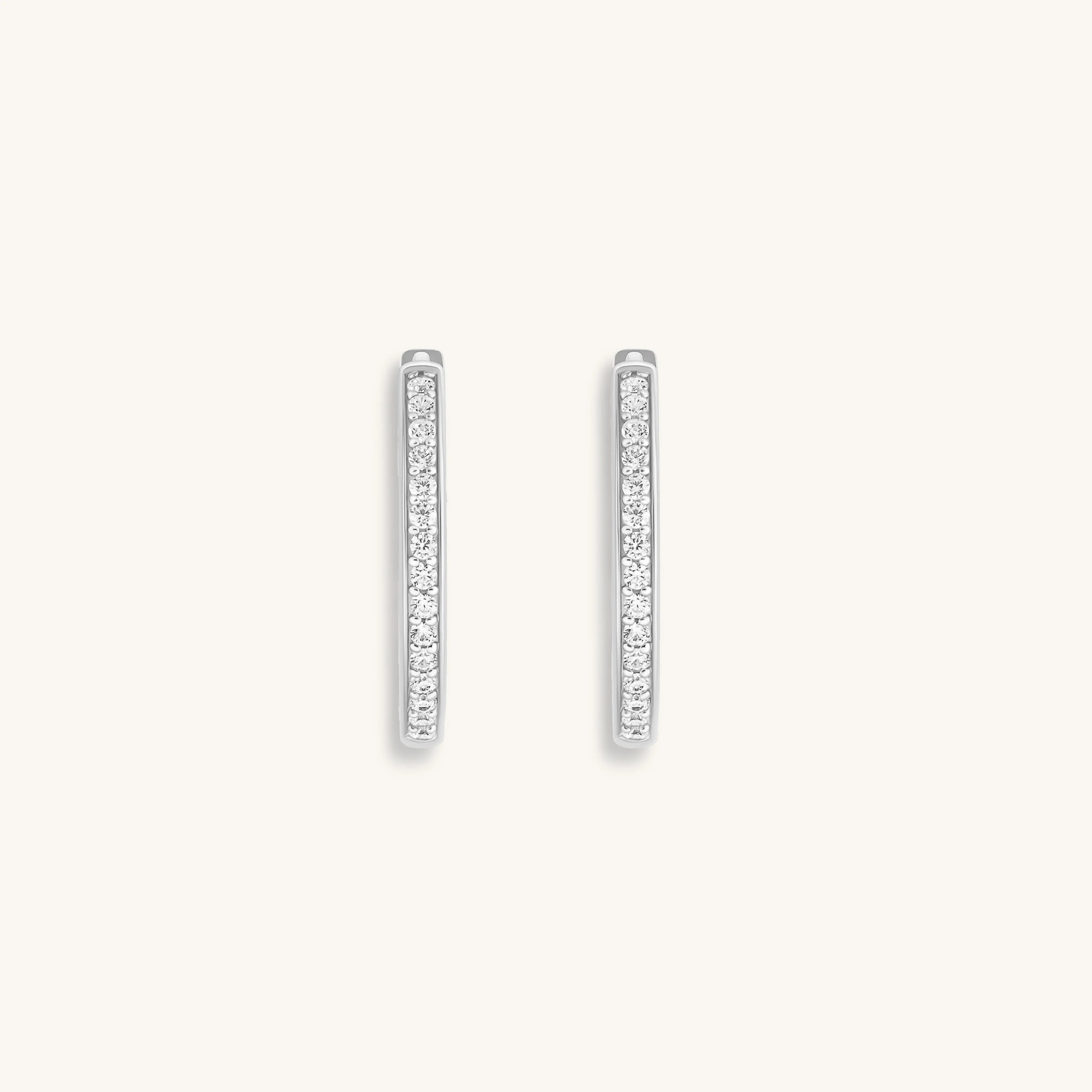 Wheel of Stars - Silver Hoop Earrings