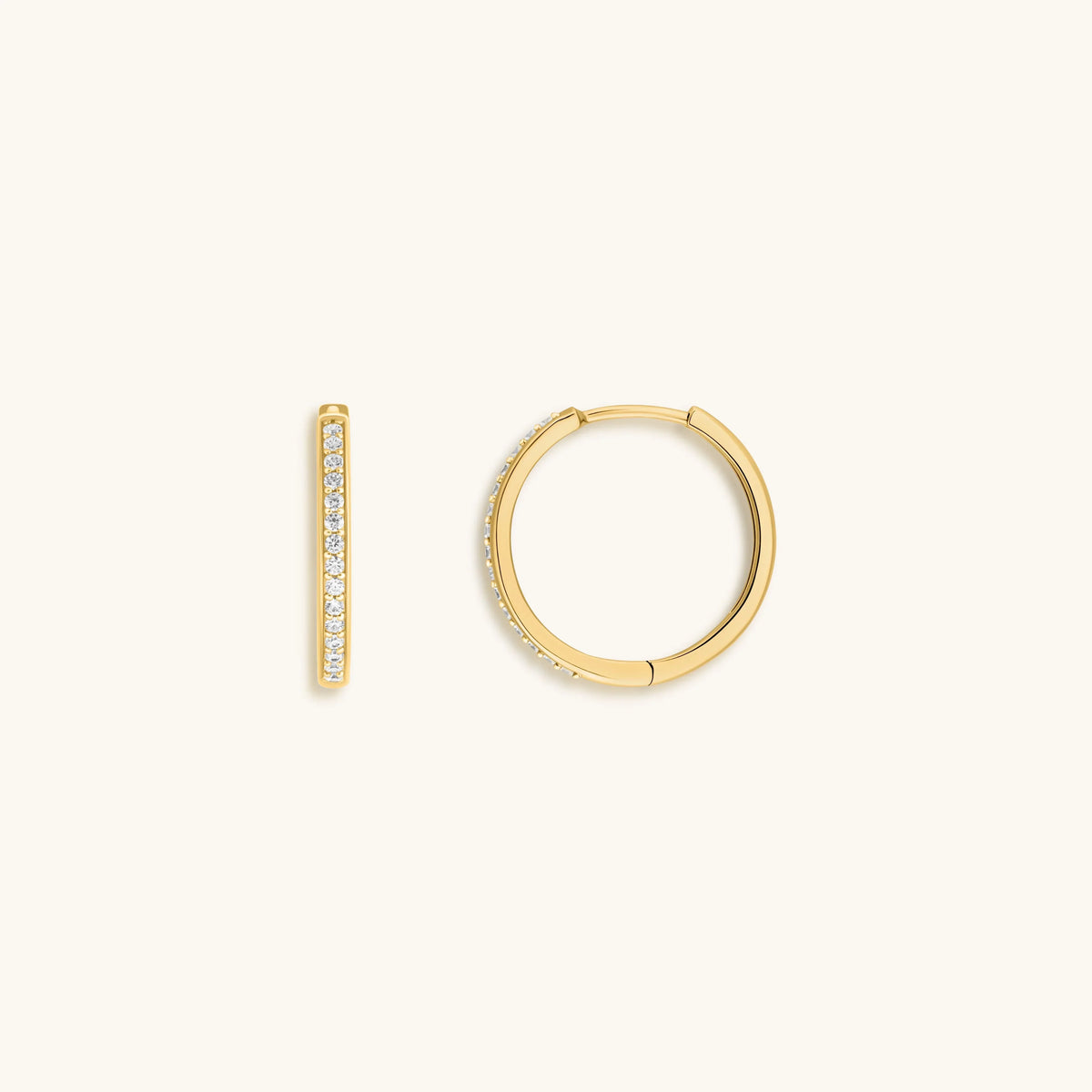 Wheel of Stars Gold Hoop Earrings