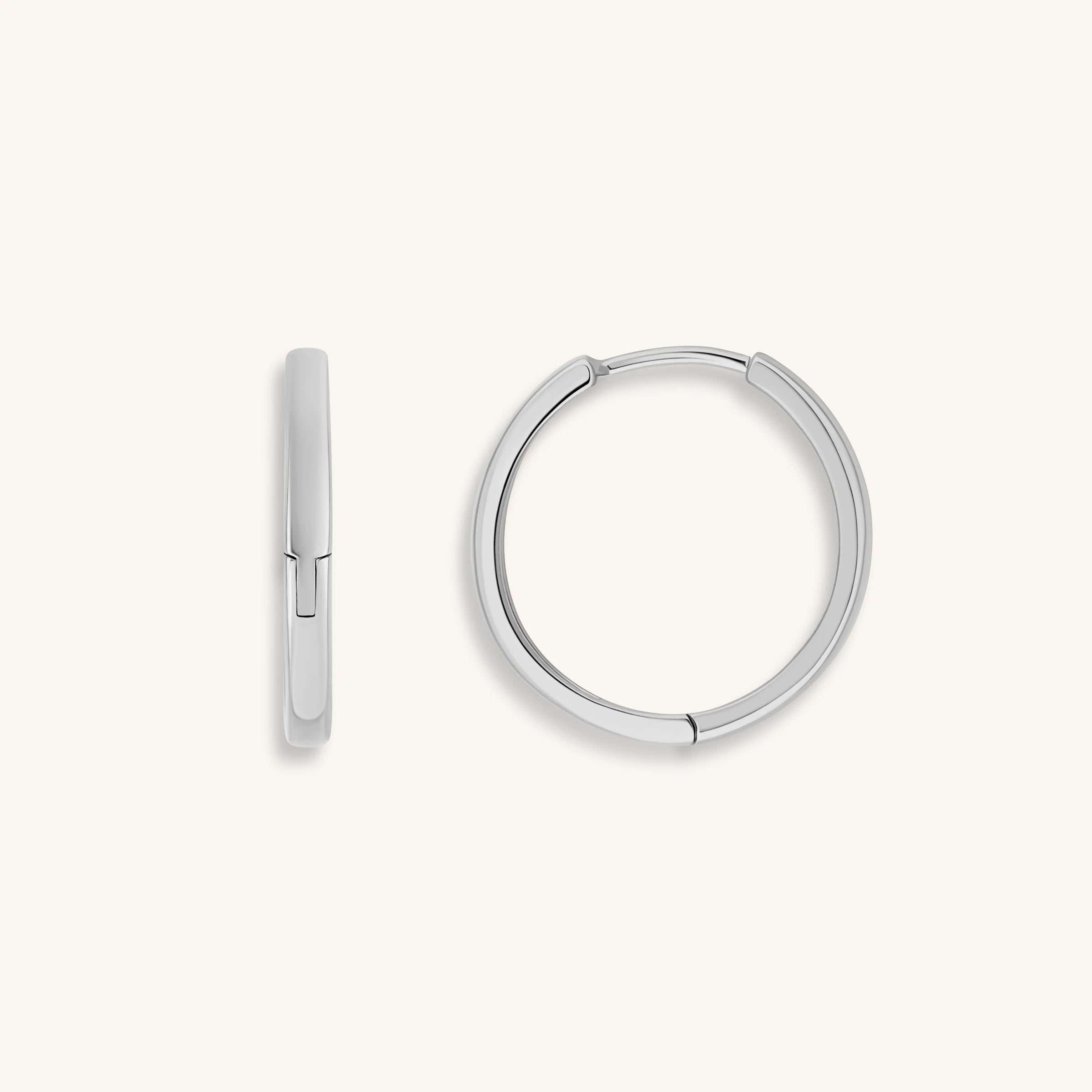 Eternal Circle -  Silver Hoop Earrings