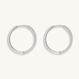 Eternal Circle -  Silver Hoop Earrings