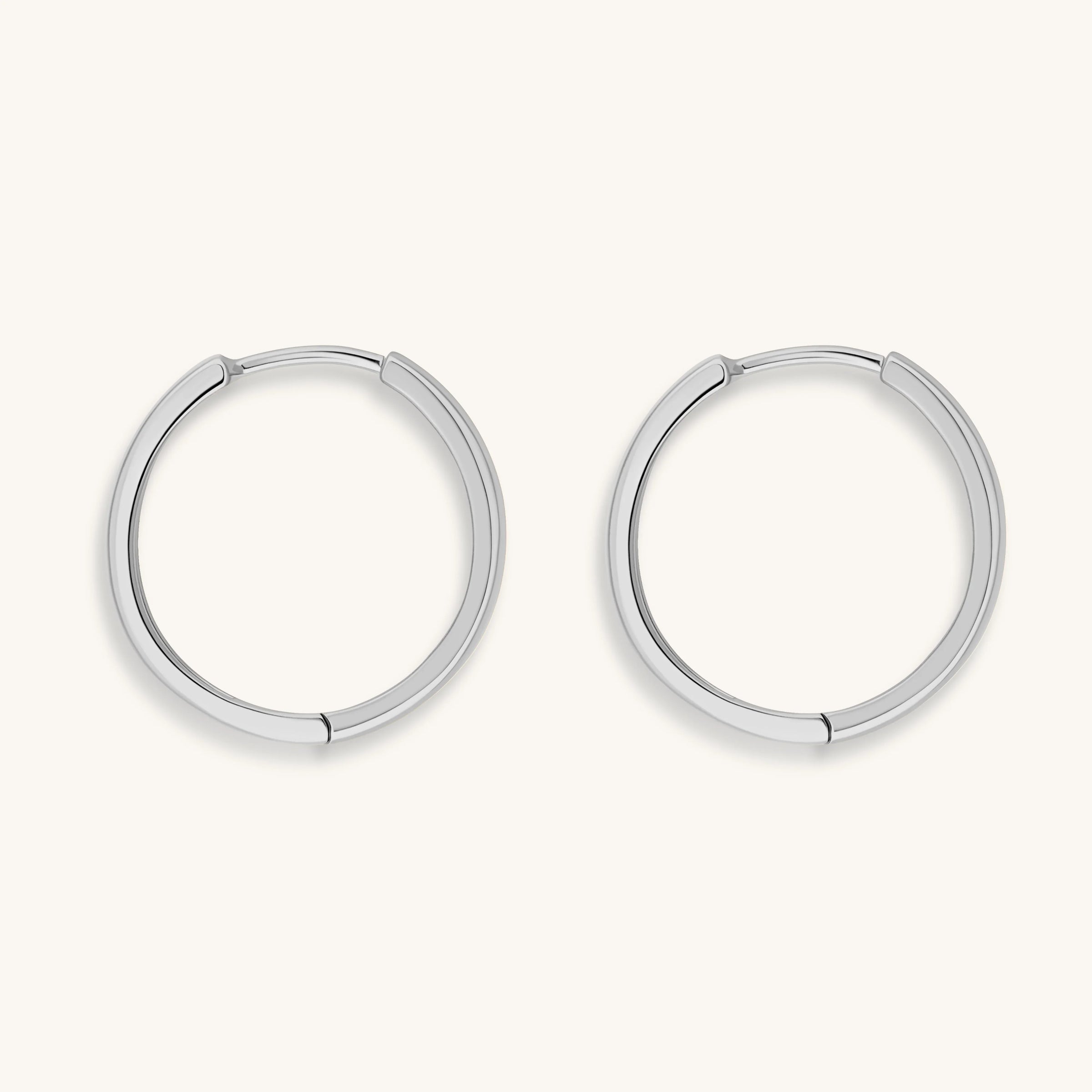 Eternal Circle -  Silver Hoop Earrings