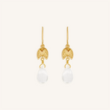 Awakened Light Quartz Lotus Earrings