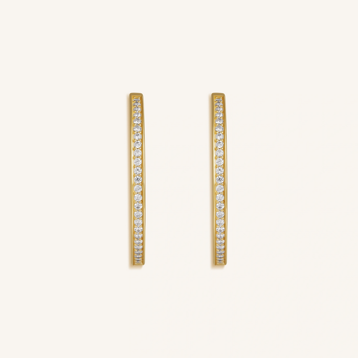 Celestial Radiance Gold Hoop Earrings