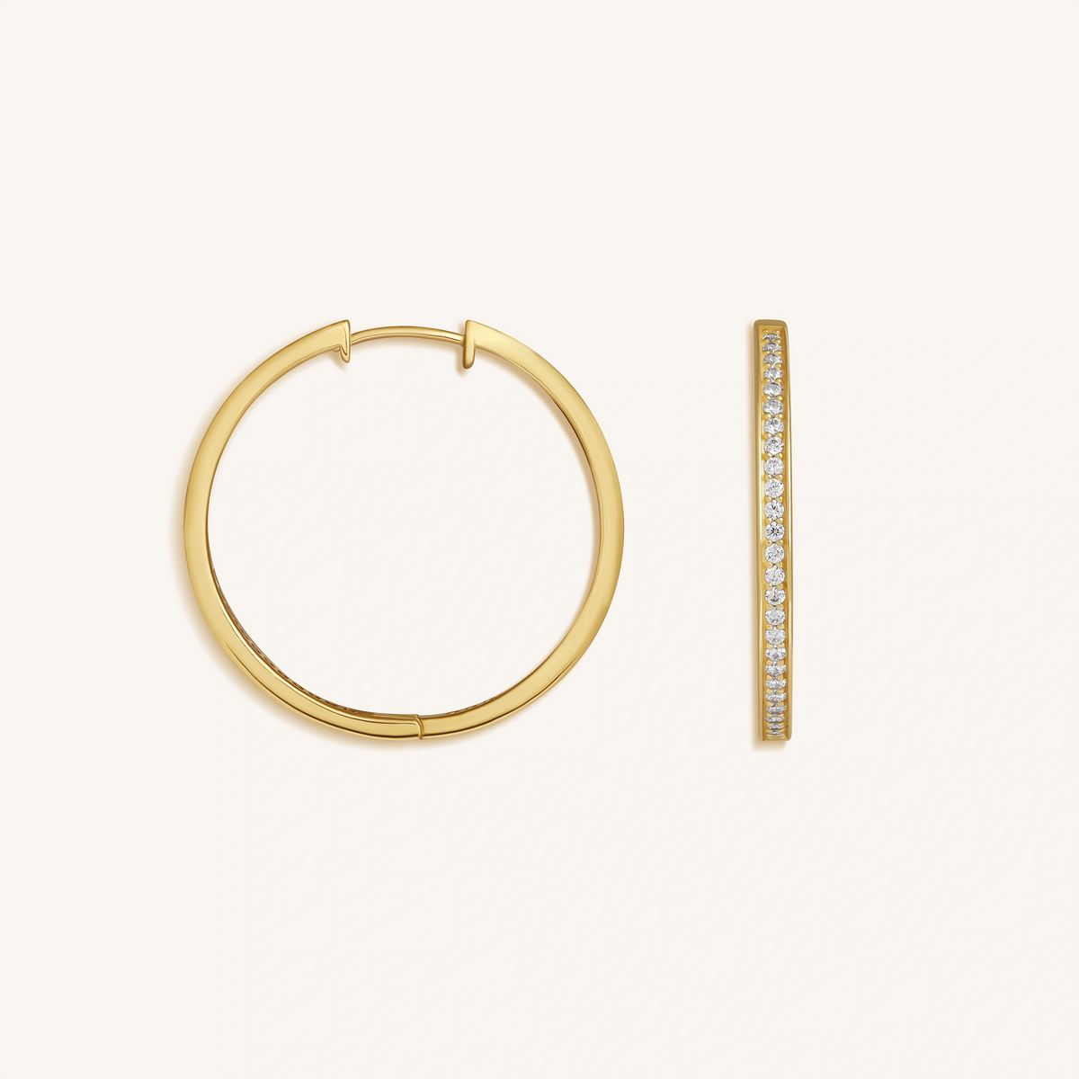 Celestial Radiance Gold Hoop Earrings
