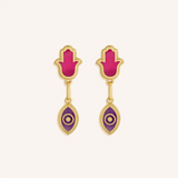 Blushing Wishes Multi-Stone Dangle Earrings