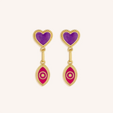 Crimson Wishes Multi-Stone Dangle Earrings