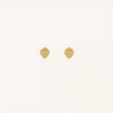 Heart’s Triumph Diamond Gold Heart Earrings