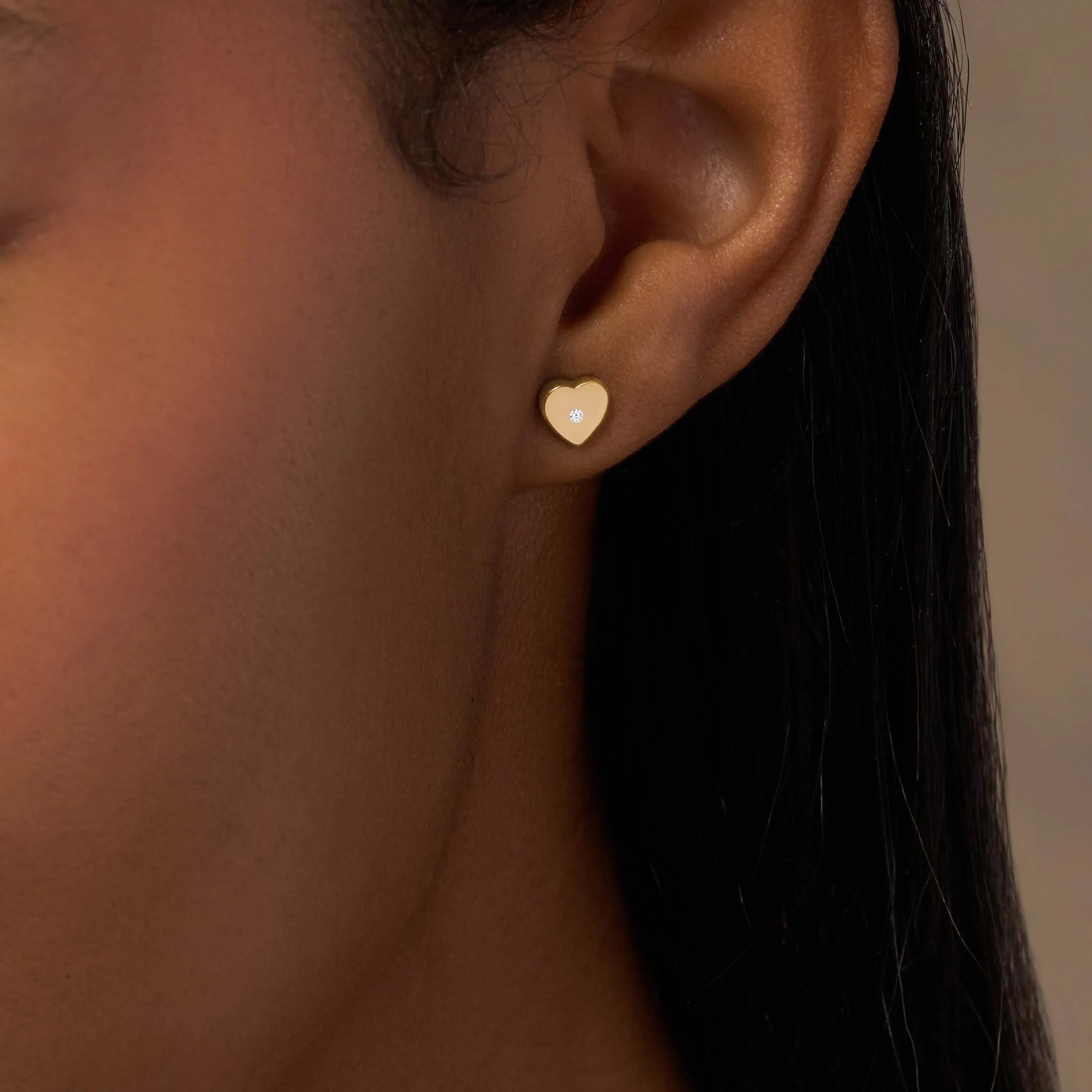 Eternal Bonds Diamond Heart Earring Set