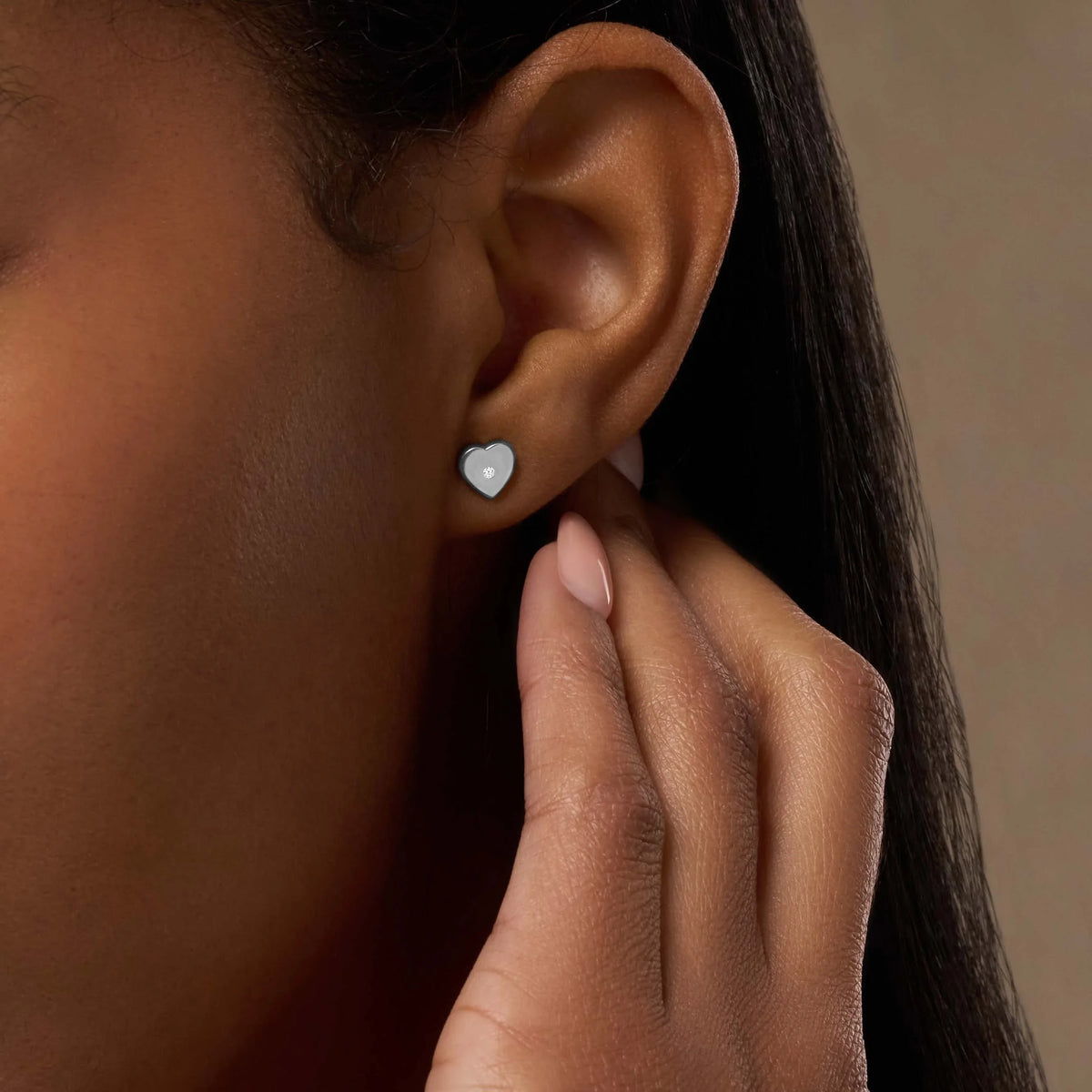 Eternal Bonds Diamond Heart Earring Set
