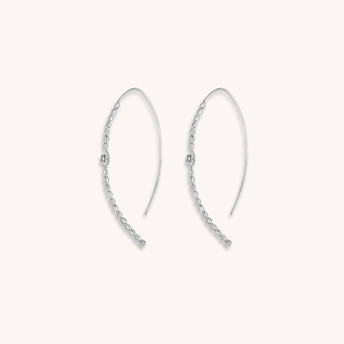 Protect Your Energy - Silver Evil Eye Hoop Earrings