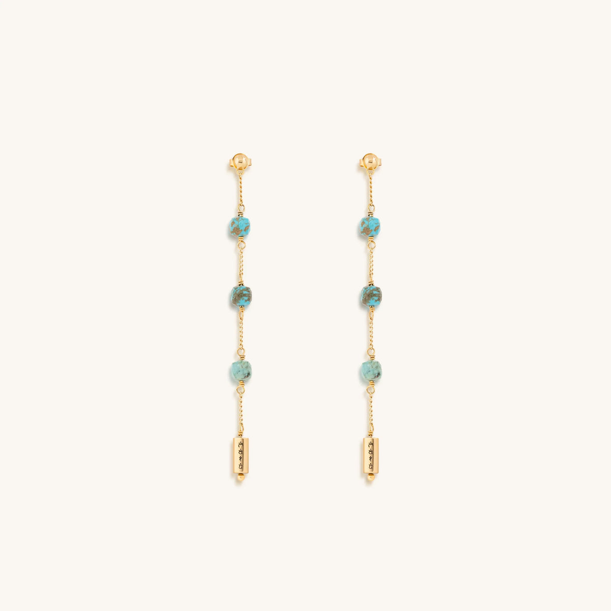 Serene Intentions Turquoise Mantra Earrings