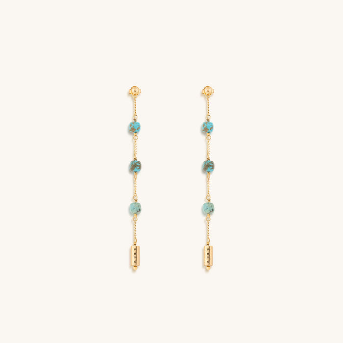 Serene Intentions Turquoise Mantra Earrings