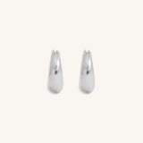 Lunar Arc Mini Silver Hoops