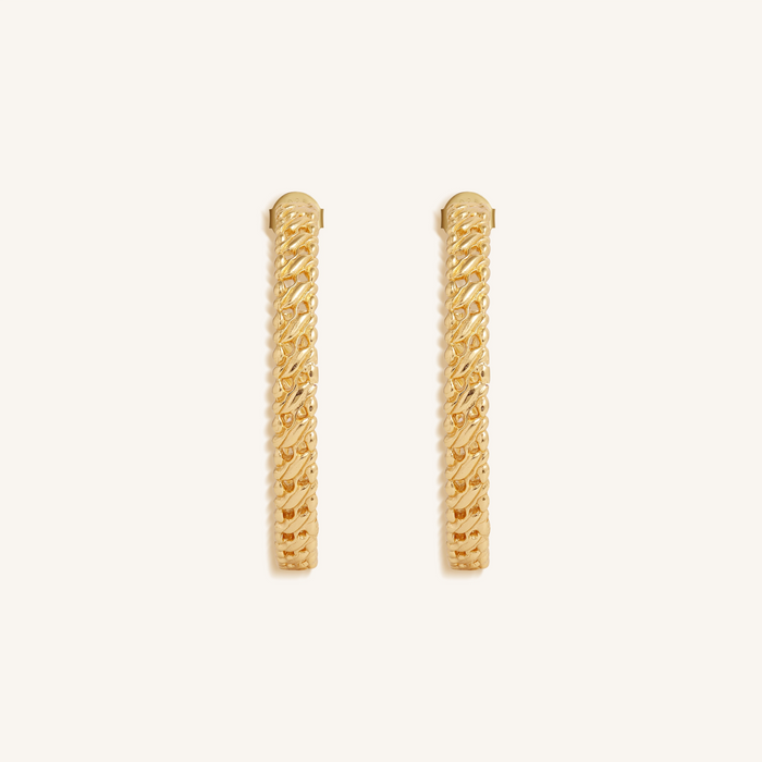 Eternal Radiance Gold Hoop Earrings