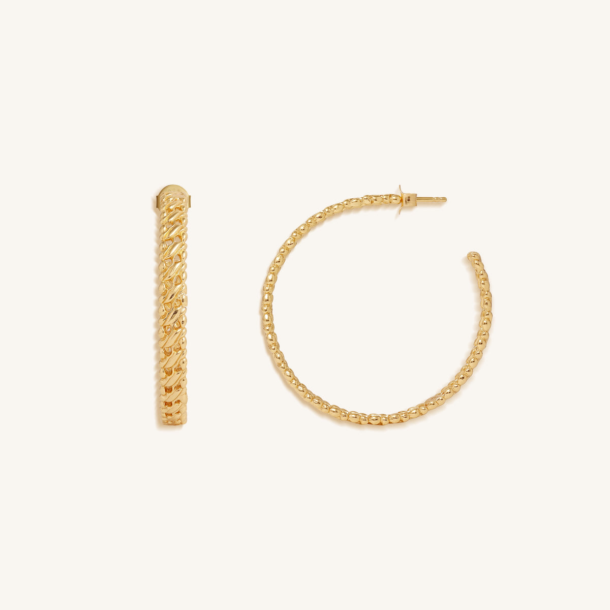 Eternal Radiance Gold Hoop Earrings