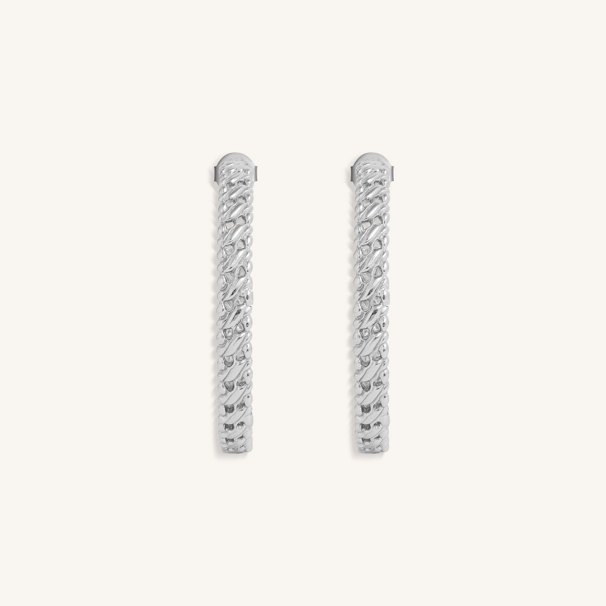 Eternal Flow Silver Hoop Earrings