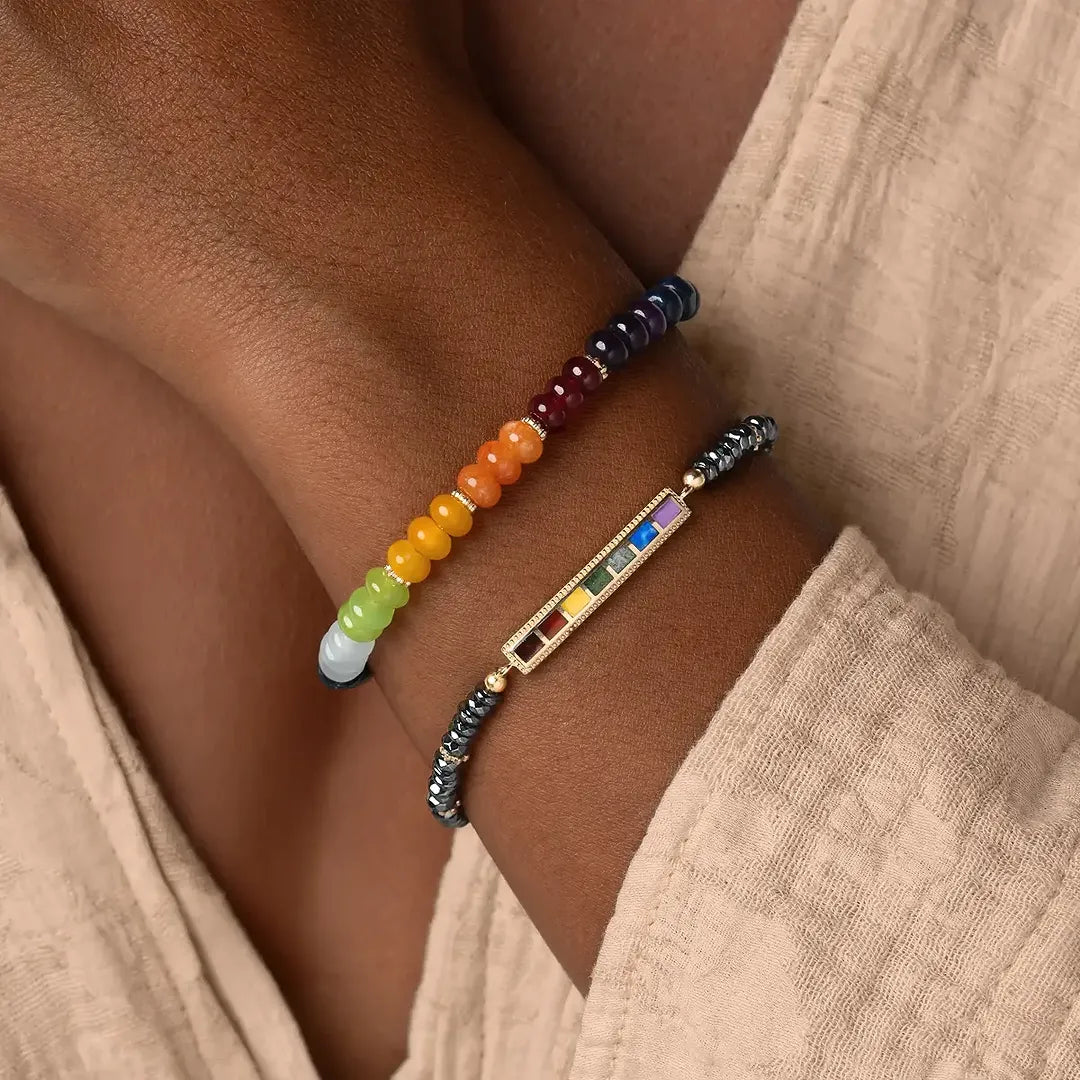 Balanced Energy Seven Chakra Bracelet Set