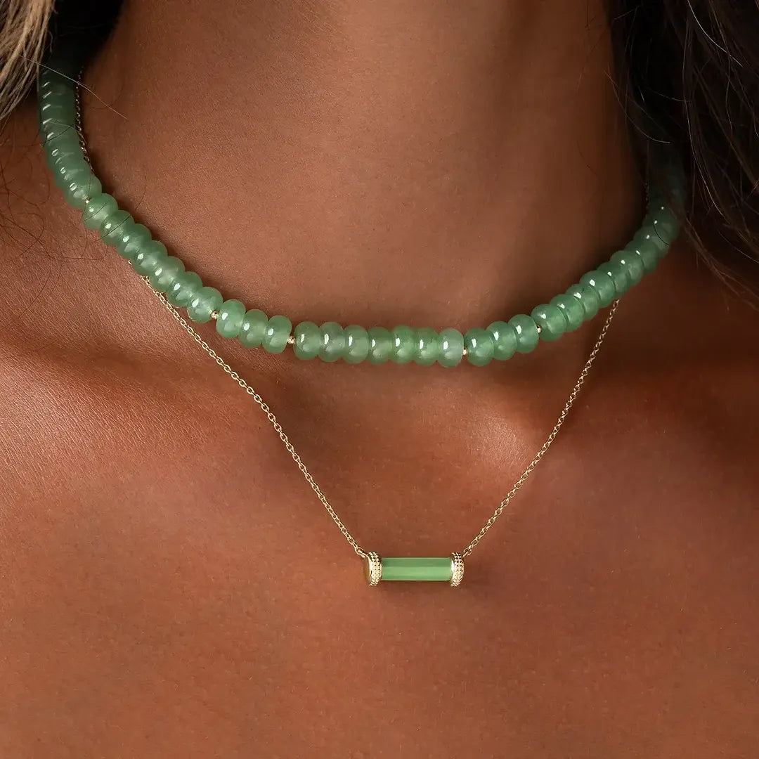 Prosperity Flow Jade Necklace Set