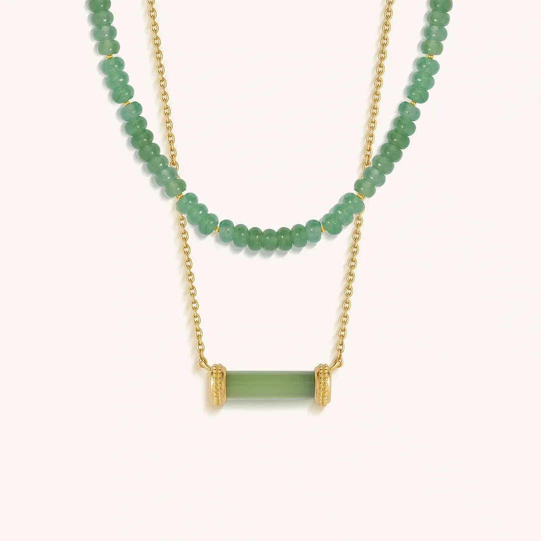 Prosperity Flow Jade Necklace Set