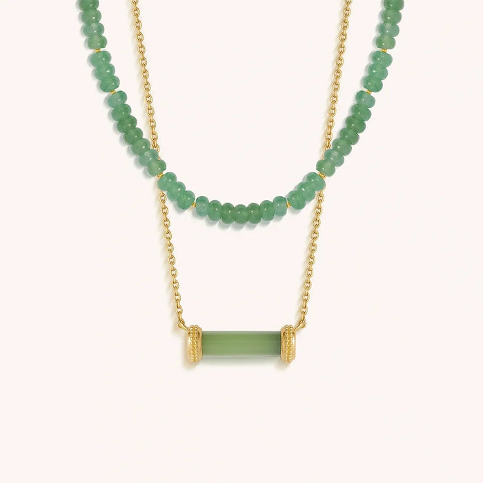 Prosperity Flow Jade Necklace Set