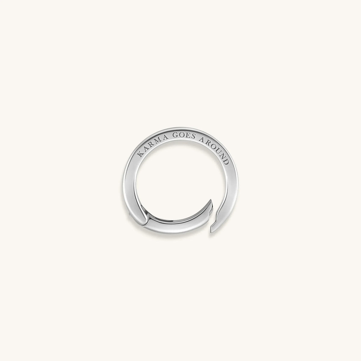 Positive Outcome Silver Karma Circle Lock