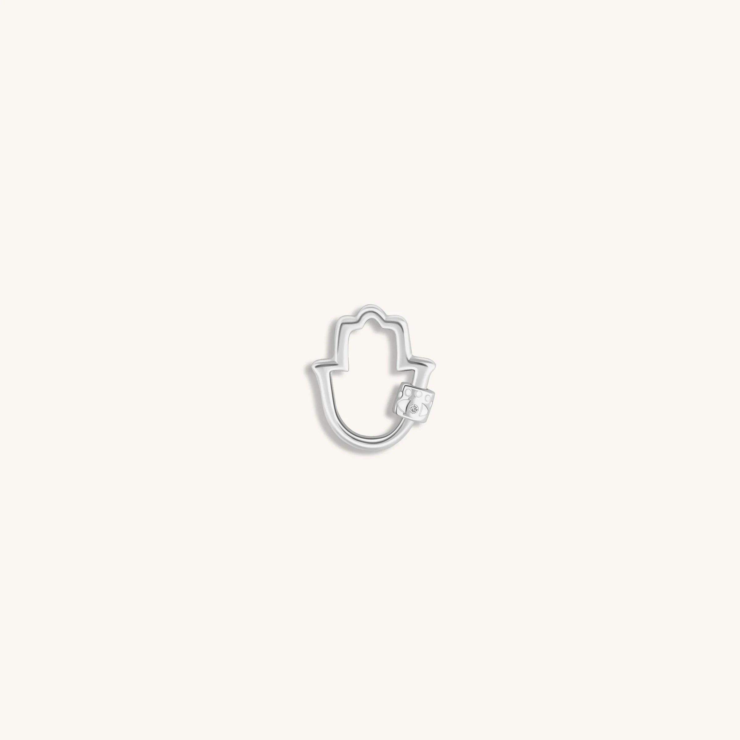 Sacred Security - Silver Hamsa Lock