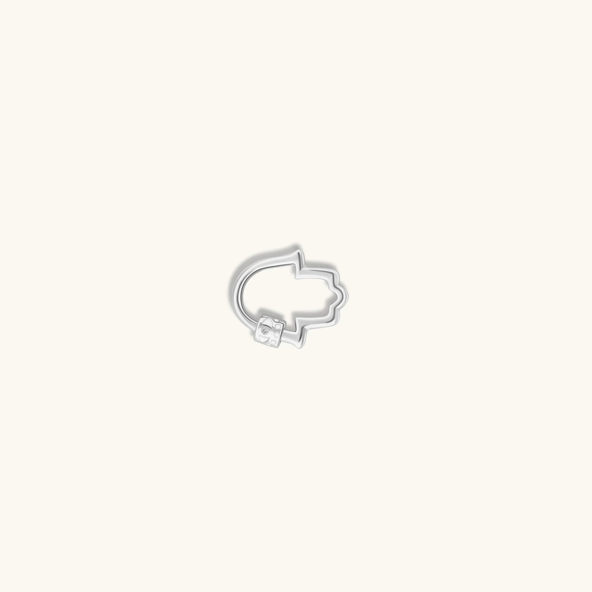Sacred Security - Silver Hamsa Lock