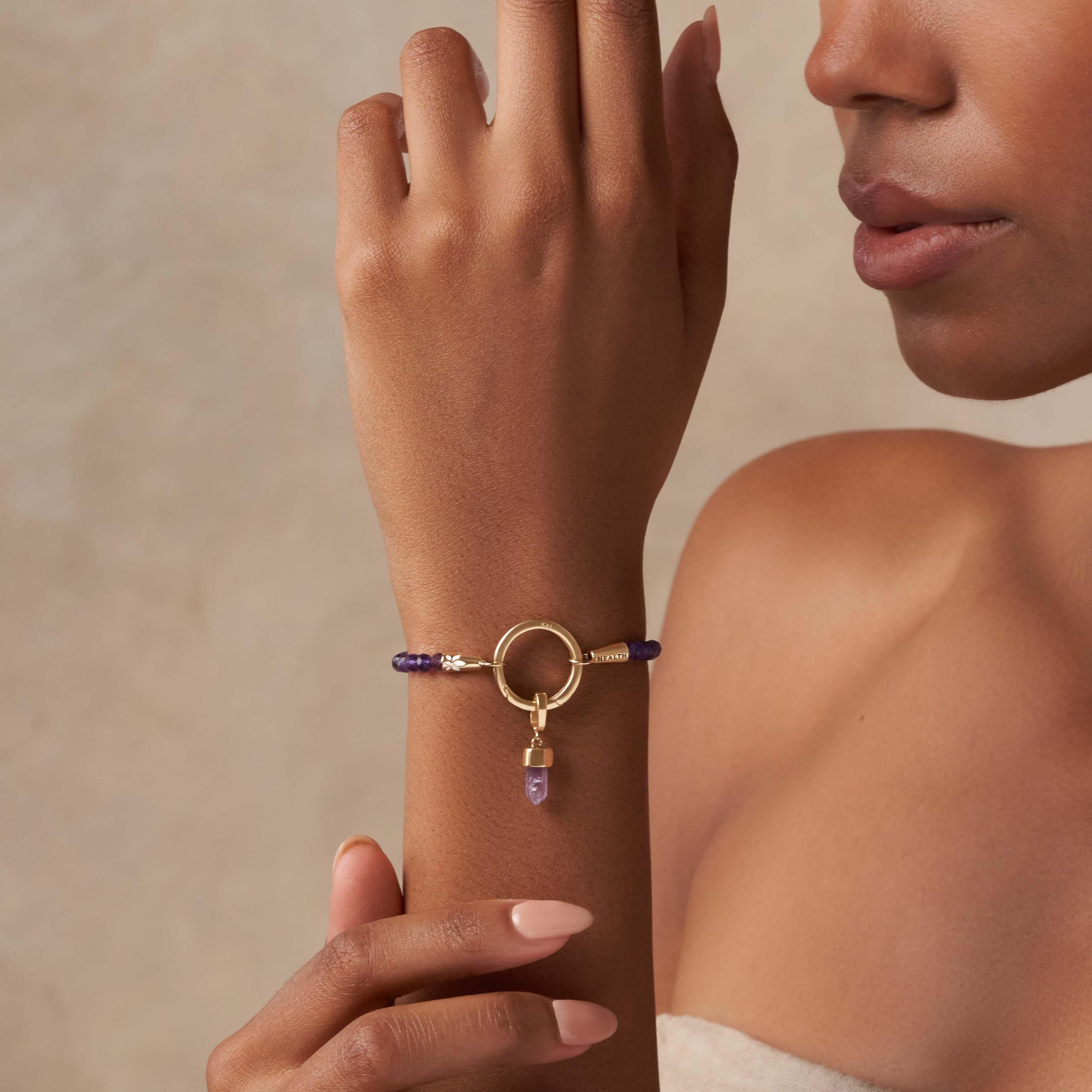 Serene Mind - Amethyst Lotus Bracelet