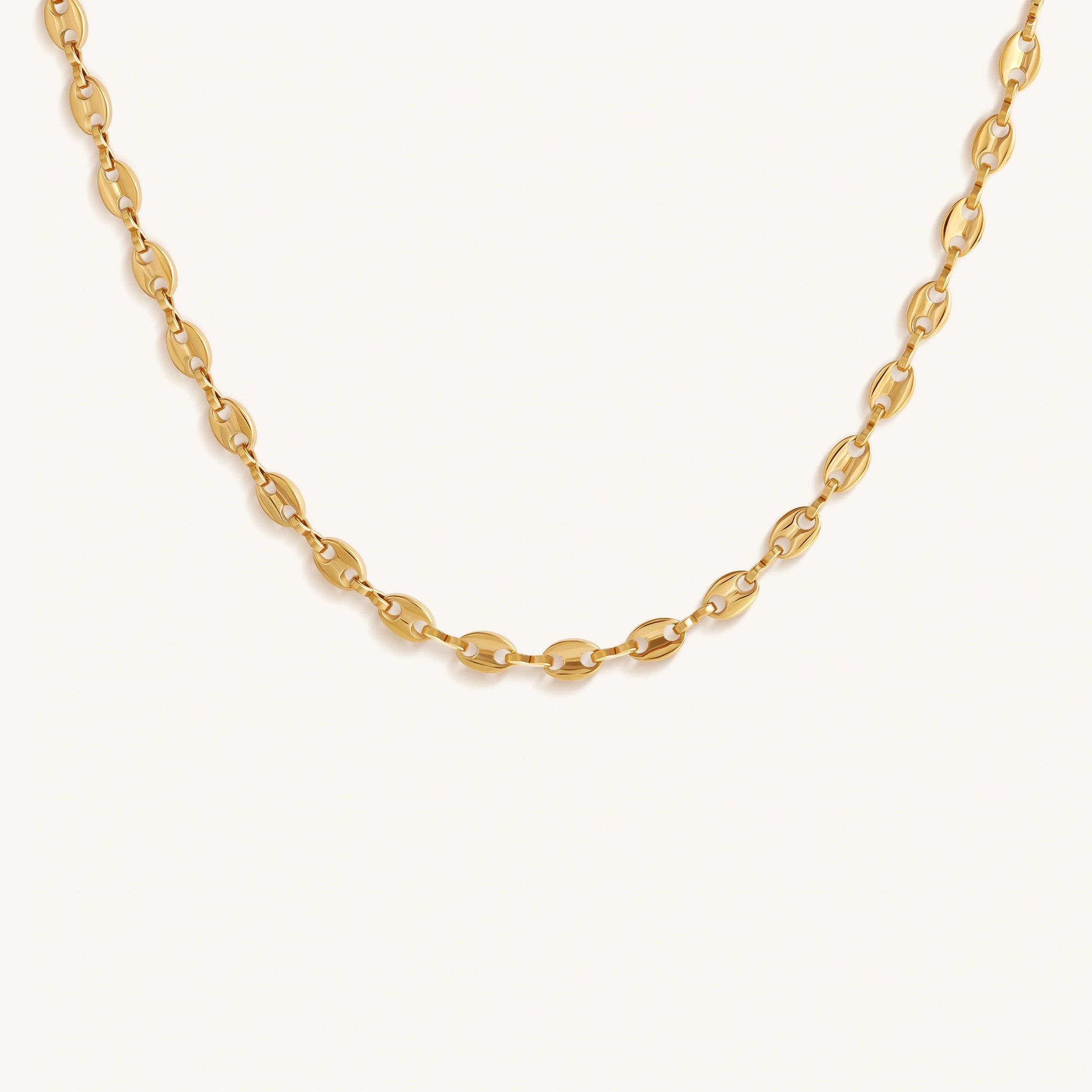 Golden Radiance Mariner-Link Chain Necklace