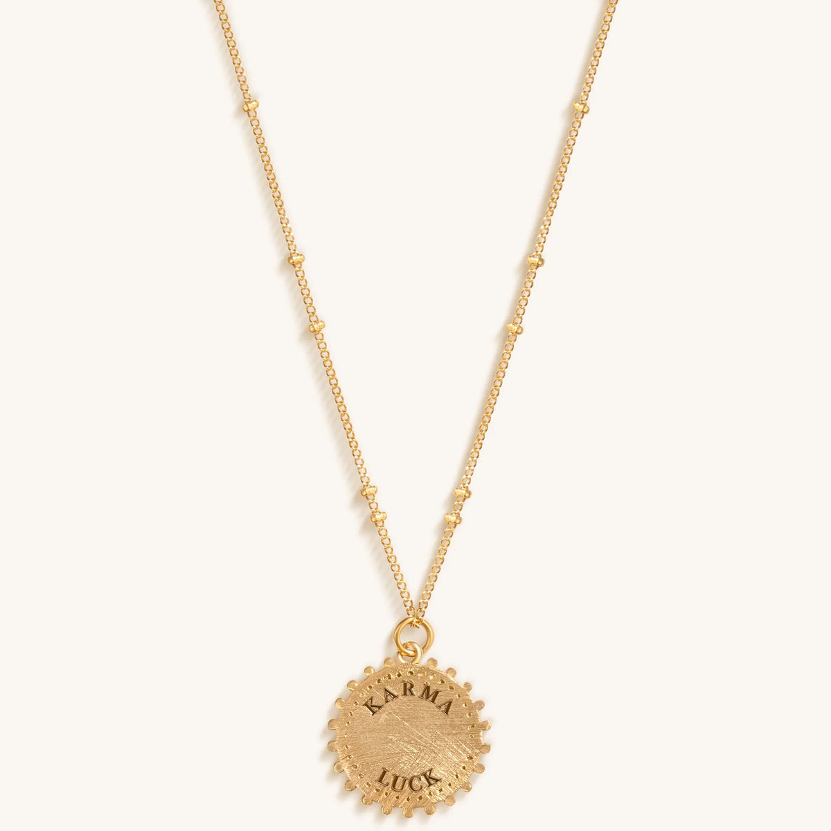 Precious Protection Gold Plated Hamsa Medallion Necklace