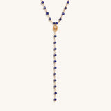 Whisper of Truth Evil Eye Lapis Lazuli Rosary Necklace