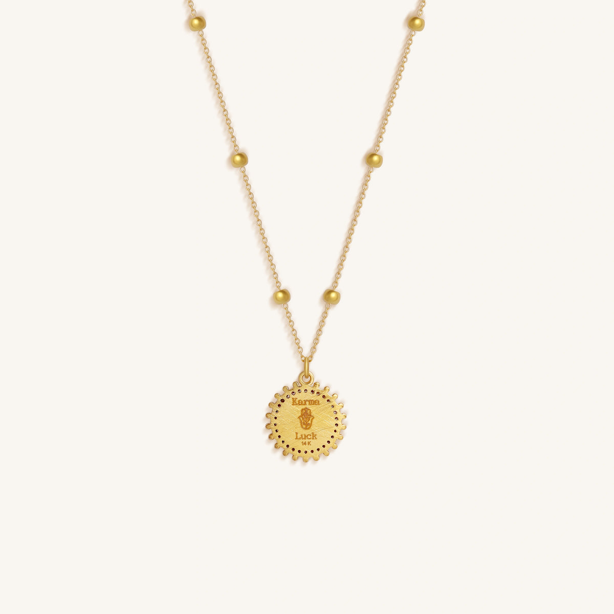 Abundance Magnet Solid 14K Gold Evil Eye Medallion