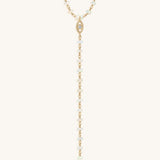 Attuned Purpose 14K Gold Diamond & Ethiopian White Opal Evil Eye Rosary