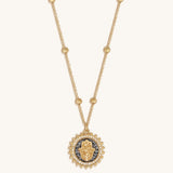 Illuminated Faith 14K Solid Gold Diamond Hamsa Medallion Necklace