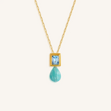 Serene Waters Amazonite Blue Topaz Necklace