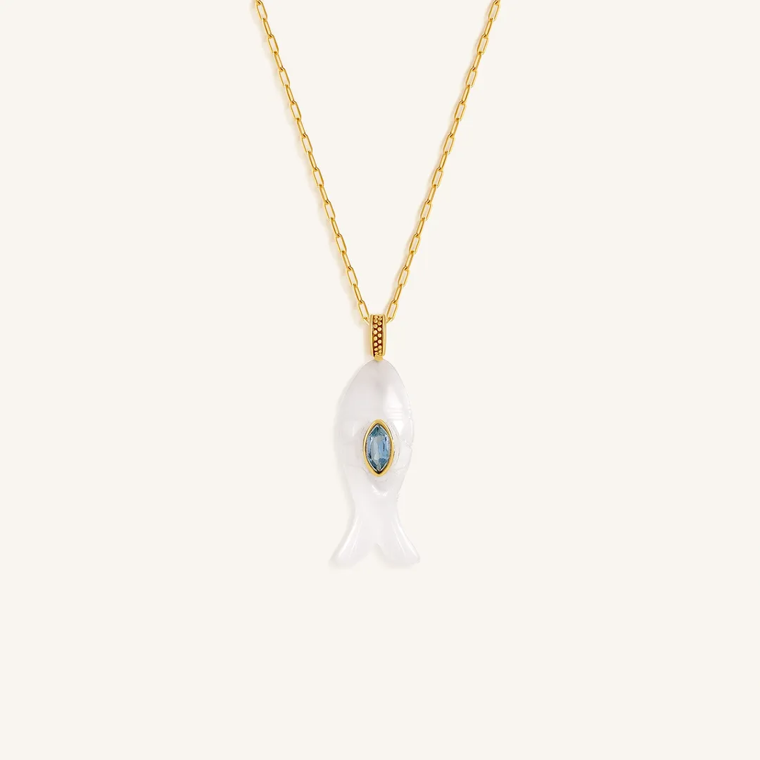 Ocean Whisper Blue Topaz Necklace